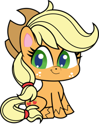 Size: 2916x3632 | Tagged: safe, artist:shootingstarsentry, applejack, earth pony, pony, g4.5, my little pony: pony life, applejack's hat, cowboy hat, cute, female, freckles, hat, high res, inkscape, jackabetes, looking at you, mare, simple background, sitting, solo, transparent background, vector