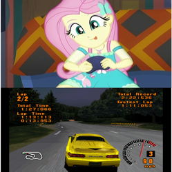 Size: 690x694 | Tagged: safe, equestria girls, g4, game stream, my little pony equestria girls: better together, female, gran turismo 1, shimmercode, solo, toyota, toyota mr2