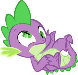 Size: 6210x5992 | Tagged: safe, artist:memnoch, spike, dragon, g4, belly, faceplant, male, simple background, solo, transparent background, vector