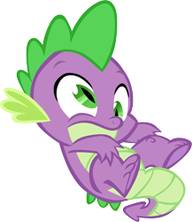 Size: 5542x6375 | Tagged: safe, artist:memnoch, spike, dragon, g4, belly, faceplant, male, simple background, solo, transparent background, vector