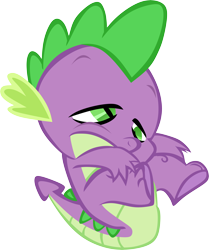 Size: 5135x6157 | Tagged: safe, artist:memnoch, spike, dragon, g4, faceplant, male, simple background, solo, transparent background, vector