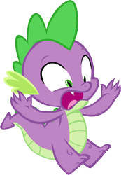 Size: 4084x5902 | Tagged: safe, artist:memnoch, spike, dragon, g4, faceplant, male, simple background, solo, transparent background, vector