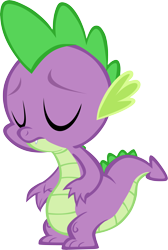 Size: 4156x6181 | Tagged: safe, artist:memnoch, spike, dragon, g4, belly, eyes closed, faceplant, male, sad, simple background, solo, transparent background, vector
