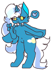 Size: 545x767 | Tagged: safe, artist:lunarfoxyy, oc, oc:fleurbelle, alicorn, anthro, :p, alicorn oc, bow, cheek fluff, female, hair bow, heart, horn, mare, simple background, tongue out, transparent background, wings