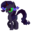 Size: 64x64 | Tagged: safe, artist:banditmax201, artist:tzolkine, rarity, pony, unicorn, g4, colored horn, corrupted, curved horn, dark magic, female, horn, magic, pixel art, pixelated, pokémon, ponymon, possessed, simple background, slit pupils, solo, sombra eyes, sombra horn, transparent background, vector