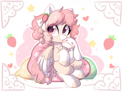 Size: 1600x1200 | Tagged: safe, artist:oofycolorful, oc, oc only, pegasus, pony, female, looking at you, mare, plushie, smiling, smiling at you, solo, starry eyes, wingding eyes