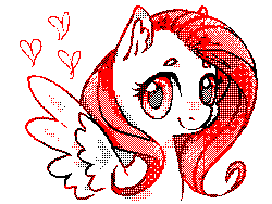 Size: 256x192 | Tagged: safe, artist:amphoera, fluttershy, pony, g4, animated, barely animated, cute, female, flipnote studio, heart, looking at you, monochrome, offset, pattern dither, shyabetes, simple background, solo, white background
