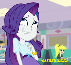 Size: 678x614 | Tagged: safe, edit, edited screencap, editor:thedarkpony, screencap, rarity, equestria girls, equestria girls specials, g4, my little pony equestria girls: dance magic, cropped, female, implied pissing, implied urine, implied wetting, onomatopoeia, pee edit, potty failure