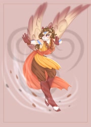 Size: 1280x1778 | Tagged: safe, artist:charlotte38, oc, oc only, pegasus, anthro, avatar the last airbender, clothes, cosplay, costume, female, solo