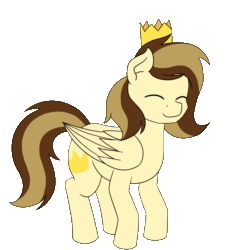 Size: 1823x2005 | Tagged: safe, artist:mkogwheel, oc, oc only, oc:prince whateverer, pegasus, pony, g4, ^^, animated, crown, cute, dancing, eyes closed, folded wings, frame by frame, full body, gif, hooves, jewelry, loop, male, ocbetes, pegasus oc, princeabetes, regalia, simple background, smiling, solo, stallion, tail, transparent background, two toned mane, two toned tail, wings