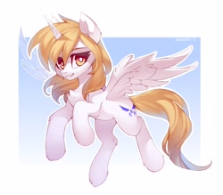 Size: 3200x2800 | Tagged: safe, artist:share dast, oc, oc only, oc:kirarane, oc:star nai, alicorn, pony, alicorn oc, chest fluff, commission, commissioner:chasergugu, high res, horn, solo, wings