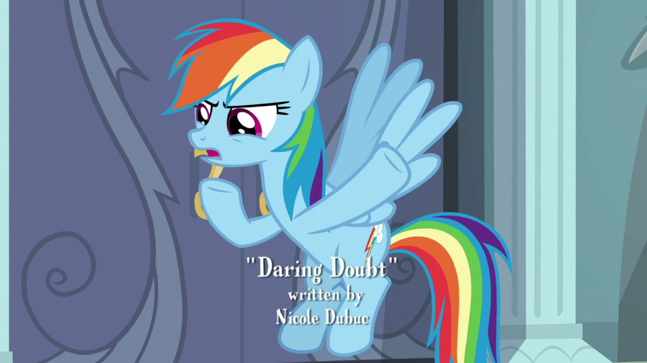 Safe Screencap Rainbow Dash Pegasus Pony Daring Doubt Female Solo Derpibooru