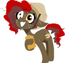 Size: 885x859 | Tagged: safe, artist:nootaz, oc, oc only, pony, simple background, solo, stressed, transparent background