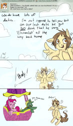 Size: 620x1060 | Tagged: safe, artist:ask-pony-gerita, pinkie pie, earth pony, pegasus, pony, g4, ask, caught, cloud, comic, dialogue, female, flying, germany, hetalia, hot air balloon, italy, male, mare, ponified, smiling, stallion