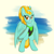 Size: 1900x1900 | Tagged: safe, artist:litrojia, lightning dust, pegasus, pony, g4, abstract background, beach, bipedal, chest fluff, clothes, ear fluff, female, fluffy, lidded eyes, looking at you, mare, one-piece swimsuit, smiling, solo, swimsuit, water