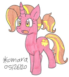 Size: 788x883 | Tagged: safe, artist:cmara, luster dawn, pony, unicorn, g4, the last problem, confused, female, mare, solo, traditional art