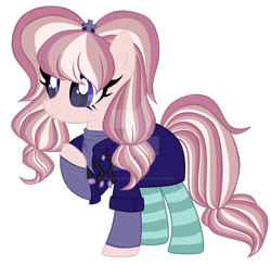 Size: 1280x1247 | Tagged: safe, artist:magicdarkart, oc, oc only, earth pony, pony, clothes, deviantart watermark, female, mare, obtrusive watermark, simple background, socks, solo, striped socks, transparent background, watermark