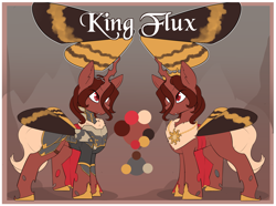 Size: 3841x2856 | Tagged: safe, artist:beardie, oc, oc only, oc:red flux, changeling, armor, cape, clothes, high res, male, red changeling, reference sheet