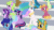 Size: 600x338 | Tagged: safe, edit, screencap, citrine spark, clever musings, cloudburst, daisy, fire flicker, fire quacker, flower wishes, gallus, princess celestia, sandbar, starlight glimmer, twilight sparkle, alicorn, earth pony, pegasus, pony, unicorn, 2 4 6 greaaat, g4, animated, background pony, female, friendship student, gif, majestic as fuck, male, mare, reversed, this will end in deafness, traditional royal canterlot voice, twilight sparkle (alicorn)