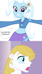 Size: 868x1524 | Tagged: safe, artist:ponyalfonso, edit, prince blueblood, trixie, equestria girls, g4, equestria girls-ified, female, imminent kissing, male, ship:bluetrix, shipping, straight, surprised blueblood