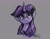 Size: 1920x1484 | Tagged: safe, artist:rigbyh00ves, twilight sparkle, pony, g4, bust, eyebrows, eyebrows visible through hair, female, front view, full face view, looking away, looking up, mare, portrait, simple background, solo