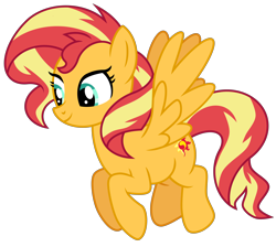 Size: 4900x4400 | Tagged: safe, artist:emeraldblast63, sunset shimmer, pegasus, pony, g4, cute, female, mare, pegasus sunset shimmer, race swap, shimmerbetes, simple background, solo, transparent background