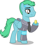 Size: 1431x1577 | Tagged: safe, artist:stellardusk, oc, oc:azure glide, android, pegasus, pony, robot, robot pony, clothes, coin, commission, connor, cosplay, costume, detroit: become human, pegasus oc, rk800, scar, simple background, transparent background, vector, wings