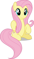 Size: 2920x4980 | Tagged: safe, artist:cencerberon, fluttershy, pegasus, pony, discordant harmony, .svg available, cute, female, high res, mare, shyabetes, simple background, sitting, smiling, solo, transparent background, vector