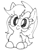 Size: 630x810 | Tagged: safe, artist:wafflecakes, lyra heartstrings, pony, unicorn, g4, :>, cute, female, looking at you, lying down, lyrabetes, mare, monochrome, simple background, sketch, smiling, solo, upscaled, white background