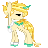 Size: 100x100 | Tagged: safe, artist:fallen--fate, oc, oc only, oc:champagne, original species, pond pony, pony, unicorn, animated, gif, heart, horn, pagedoll, simple background, solo, transparent background, unicorn oc