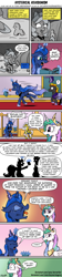 Size: 1200x5405 | Tagged: safe, artist:pony-berserker, princess celestia, princess luna, oc, oc:shadowed ember, oc:silver sickle, alicorn, pony, unicorn, moonstuck, g4, angry, cartographer's cap, comic, female, filly, hat, heresy, night guard, reaction to own portrayal, rick and morty, royal guard, royal sisters, shrunken pupils, style emulation, wait what, woona, younger