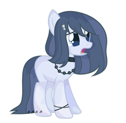 Size: 2479x2420 | Tagged: safe, artist:mint-light, oc, oc only, earth pony, pony, :o, choker, earth pony oc, high res, jewelry, necklace, open mouth, simple background, solo, transparent background