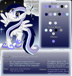 Size: 720x763 | Tagged: safe, artist:starletnightwind, oc, oc only, oc:starlet nightwind, pegasus, pony, pegasus oc, reference sheet, solo, wings