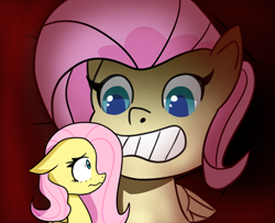 Size: 2920x2366 | Tagged: safe, artist:artiks, fluttershy, pony, g4, g4.5, my little pony: pony life, atg 2020, duality, ears back, generational ponidox, high res, newbie artist training grounds, scared