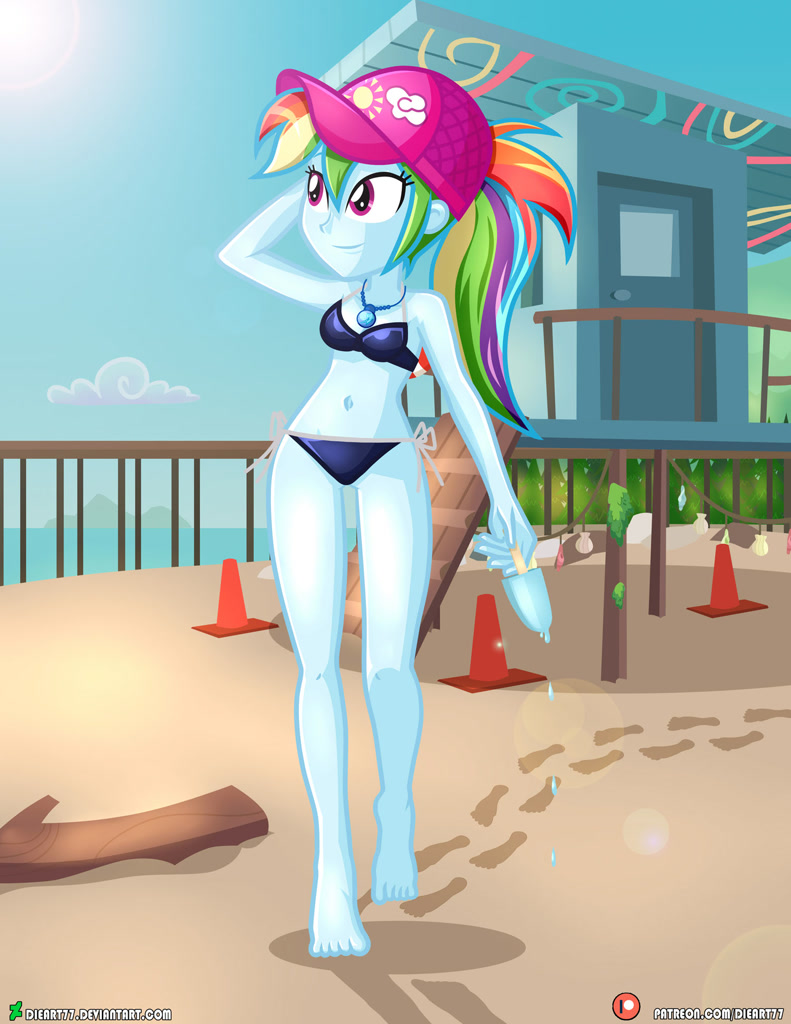 #2379574 - suggestive, artist:dieart77, rainbow dash, equestria girls, bare...