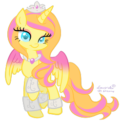 Size: 1500x1500 | Tagged: safe, artist:dreamilicious, oc, oc only, oc:ariona, alicorn, pony, alicorn oc, horn, simple background, solo, transparent background, wings