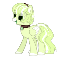 Size: 1888x1652 | Tagged: safe, artist:mint-light, oc, oc only, pegasus, pony, collar, colored hooves, eyelashes, hairband, open mouth, pegasus oc, simple background, smiling, solo, transparent background, wings