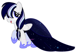 Size: 1496x1094 | Tagged: safe, artist:sugarmoonponyartist, oc, oc only, oc:starlet nightwind, pegasus, pony, clothes, dress, gala dress, pegasus oc, simple background, solo, transparent background, wings