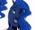 Size: 2190x1874 | Tagged: safe, artist:punkcoa, princess luna, alicorn, pony, g4, bust, cute, female, hoers, lunabetes, mare, one eye closed, peytral, portrait, signature, slit pupils, smiling, solo, wink