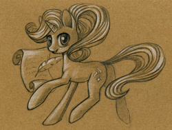 Size: 999x755 | Tagged: safe, artist:maytee, starlight glimmer, pony, unicorn, g4, female, looking at you, mare, monochrome, quill, scroll, side view, smiling, solo, traditional art