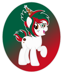 Size: 1085x1281 | Tagged: safe, artist:razorbladetheunicron, oc, oc only, oc:thrill seeker, earth pony, pony, base used, birthday, facial markings, female, gradient background, hat, mare, party hat, simple background, solo, transparent background