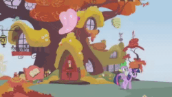 Size: 1280x720 | Tagged: safe, artist:iamnotanumber34665, edit, edited screencap, screencap, spike, twilight sparkle, butterfly, dragon, pony, unicorn, fall weather friends, g4, season 1, 2013, animated, artifact, butterflies in stomach, chomp, dragons riding ponies, duo, eaten alive, eating, female, golden oaks library, male, mare, multiply, nom, nostalgia, omnivore twilight, predation, raised hoof, riding, smiling, soft vore, sound, spike riding twilight, talking, the great and powerful superedit, twipred, unicorn twilight, vore, walking, webm, youtube, youtube link, youtube video