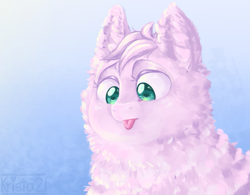 Size: 1207x940 | Tagged: safe, artist:krista-21, oc, oc only, oc:fluffle puff, pony, bust, portrait, solo, tongue out