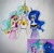 Size: 449x436 | Tagged: safe, artist:lunaart, screencap, princess cadance, princess celestia, princess luna, alicorn, human, g4, twilight's kingdom, alicorn humanization, alternative cutie mark placement, horn, horned humanization, humanized, scene interpretation, shoulder cutie mark, winged humanization, wings