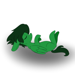 Size: 1000x1000 | Tagged: safe, artist:kaggy009, oc, oc only, pegasus, pony, ask peppermint pattie, colt, male, sleeping, solo