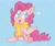 Size: 1280x1072 | Tagged: safe, artist:pink-pone, pinkie pie, earth pony, pony, g4, clothes, female, scarf, smiling, snow, snowflake, solo