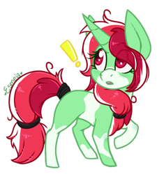 Size: 484x538 | Tagged: safe, artist:esmeia, oc, oc only, oc:clover, pony, unicorn, cute, female, mare, simple background, tail wrap, transparent background