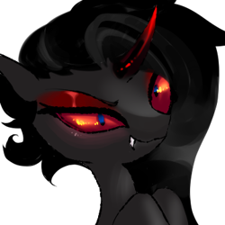 Size: 360x360 | Tagged: safe, artist:minty--fresh, oc, oc only, changeling, changeling oc, profile picture, simple background, solo, transparent background