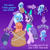 Size: 1000x1000 | Tagged: safe, artist:phallen1, starlight glimmer, trixie, pony, semi-anthro, g4, arm hooves, arrow, atg 2020, bag, bondage, bunny ears, bunny suit, cannon, clothes, diagram, dialogue, escape act, leotard, newbie artist training grounds, parachute, pony cannonball, rope, straitjacket, stunt, trixie's cannon