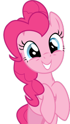 Size: 1176x2064 | Tagged: safe, artist:nero-narmeril, pinkie pie, earth pony, pony, g4, cute, diapinkes, female, simple background, smiling, solo, transparent background, vector